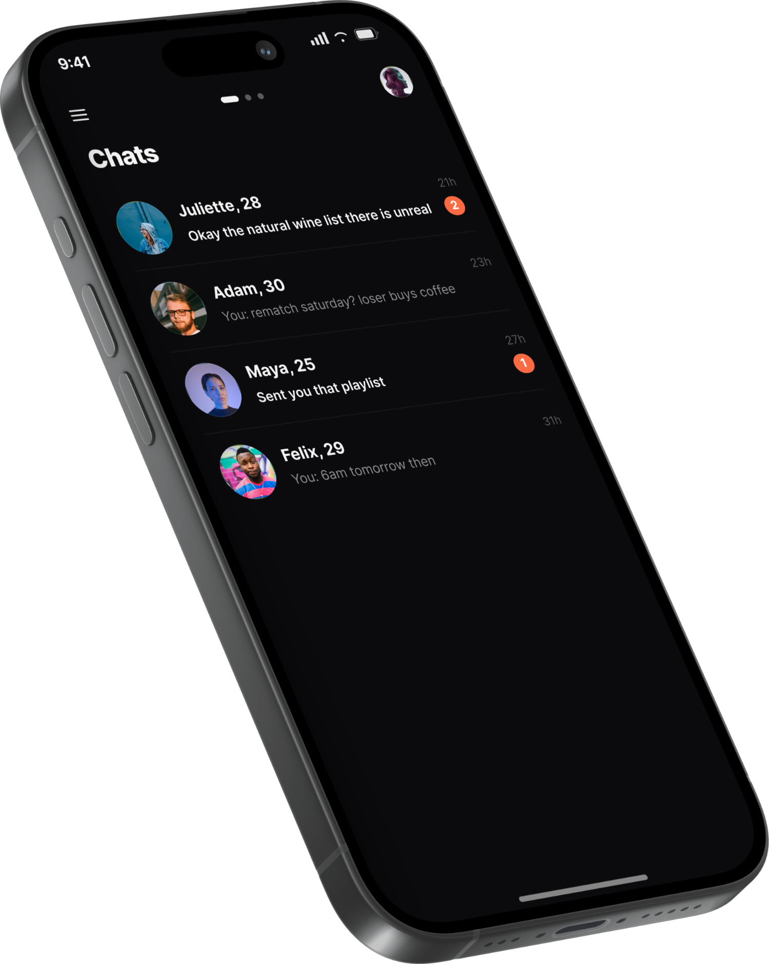 Nearly chats — conversations after you connect