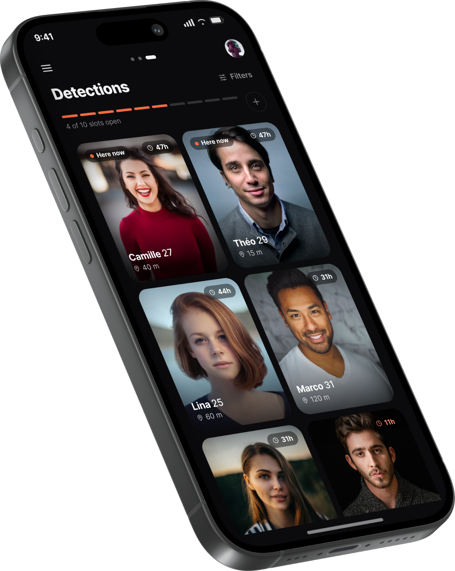 Nearly detections — people you crossed paths with